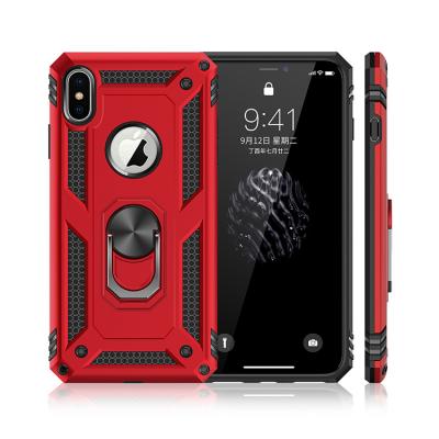 China Shockproof Army Military Grade IVANHOE Armor Phone Cases For iPhone XS Max XR X 6 6s 7 8 Plus 8Plus 7Plus Car Magnetic Finger Ring Cover Capa for sale