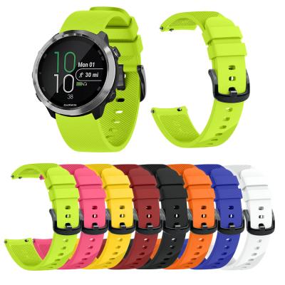 China IVANHOE Rubber Bands For 42mm Watch/Amazfit Bip, 20mm Soft Silicone Replacement Sport Strap Vivoactive 3/Forerunner 645/Galaxy for sale