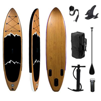 China OEM Unisex Wooden Design ISUP Custom Inflatable Rack Up Paddle Boards Run Rack Up Paddle Board Wood SUP Boards for sale