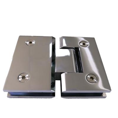 China Modern High Quality 180 Degree Bathroom Glass Trims Stainless Steel Shower Door Hinge Glass Clamps for sale