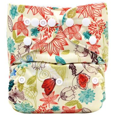 China Eco-Friendly Organic Adjustable Cloth Diaper Cloth Baby Diaper Printed Waterproof Covers for sale