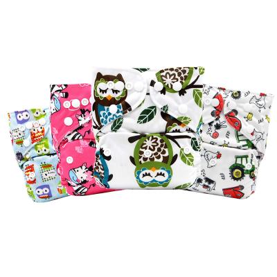 China Cheap Organic Diaper Printed All Cloth Baby Diapers In One Size Healthy Reusable Diapers For Newborn for sale