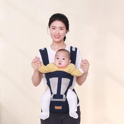 China Household 0-36 Months Outdoor Ergonomic Infant Toddler Hipseat Front Facing Kangaroo Sling Cotton Baby Carrier Organic Premium Wrap for sale