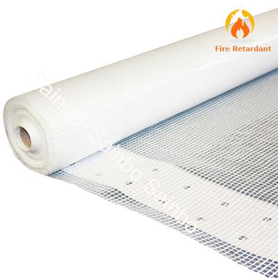 China Safety LDPE Coated FR Scaffolding Roofing On 2x50m 13x100ft Size for sale