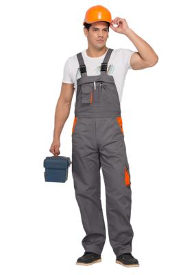 China Durable Multi Size Mens Bib And Brace Workwear With Comfortable Elastic Waist for sale