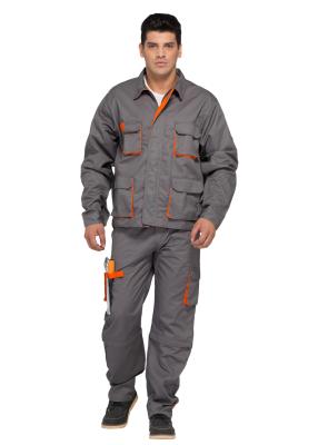 China Het heldere van het de Gelijke Professionele Werk van de Contrastkleur van de Uniformen Multizakken Jasje en Bibpants Te koop