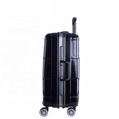 China Unisex/Fashionable/Moderm PC Aluminum Frame Trolley Suitcase Luggage Bag and Travel Case Carry On Suitcases Set 3 Pieces Luggage for sale