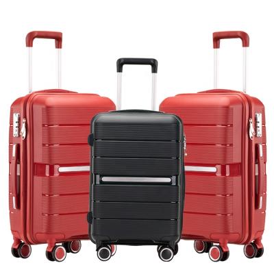 China High Quality Elegent/Unisex/Fashionable/Moderm Hot Sale PP Luggage Set Cheap Price Hardshell Luggage Travel Bags for sale