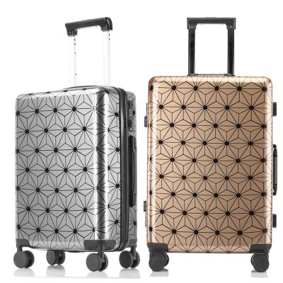 China Prominent Brand Luggage Travel Luggage Unisex / Fashionable Aluminum Hard Trolley Case With Wheels for sale