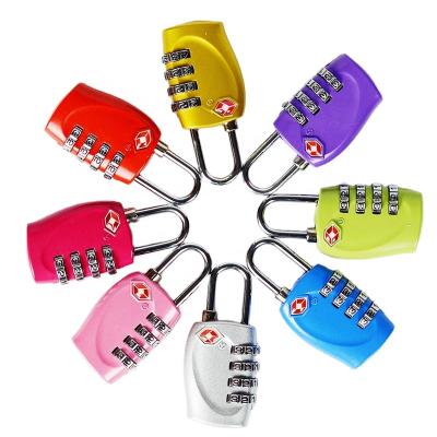 China Zinc Alloy Metal Cable 3 Digital Combination TSA Approved Padlock Luggage Moving Lock for sale