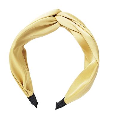 China Grils Direct Selling 7*40cm Single Color Cross Thickened Hair Band For Women for sale