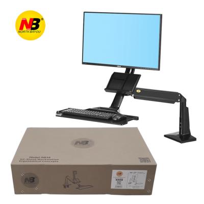 China Northern Bayou Adjustable Rest-Rack Workstations NB35 NB FC35 Computer Monitor Keyboard Desk Stand for sale