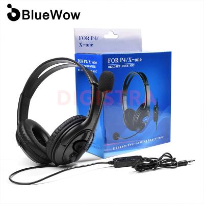 China 2020 High Quality Gaming Earphone Wired Headphones For PS4 Game Headset With Microphone for sale