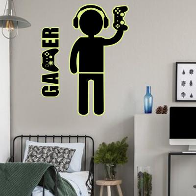 China Glossy Hot Sale Gamer Gamer Controller Wall Decor Custom Gamer Boys Bedroom Decor Decal Game Room Wall Sticker Video Game Wall Decal Vinyl for sale