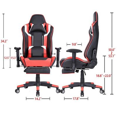 China (Size) WSL1045 USA Adjustable Modern Heavy Duty Large Size For Gamer In Low MOQ Stored Warm Leather Comfortable PC Computer Gaming Gaming Racing Chair for sale