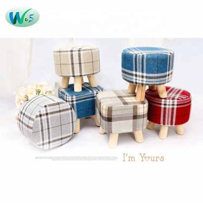 China Safety Confortable Baby Dining Chair WSTCloth Square Sofa Stool Factory Direct Sale Round Shoe Change Stool Barred Cloth Pillars Detachable Export Trade for sale