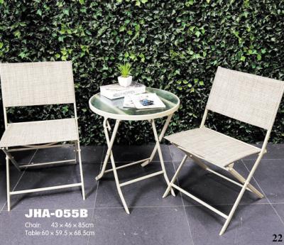 China WNBL08B Outdoor Rattan Chair Coffee Table Three Sets (Height) Adjustable Rattan Balcony Tables and Leisure Rattan Lazy Chair Combination Chairs for sale