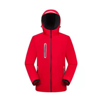 China WSL 1818 Anti-wrinkle storm two-piece hooded mountaineering suit strong warm detachable jacket hooded storm outwear for sale