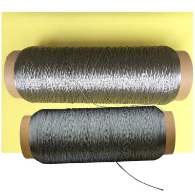 China High Quality Pure 304 Stainless Steel Low Tensile Steel Wire Rope Metallic Knitting Yarn For Thermal Clothing for sale