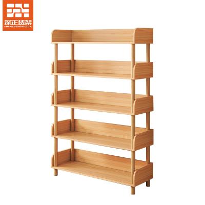 China Home Single Sided Modern Shelves Furniture Bookstore Living Room MDF Display Rack Vintage Cabinet Bookshelf Wooden Book Shelves for sale