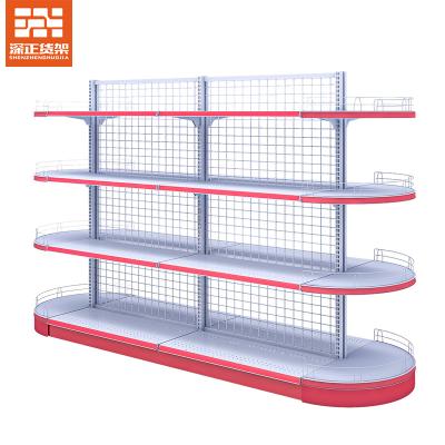 China Single-sided Multi-scenario Applicable Products Show Store Gondola Shelving Supermarket Shelves Metal Metal Supermarket Shelves for sale