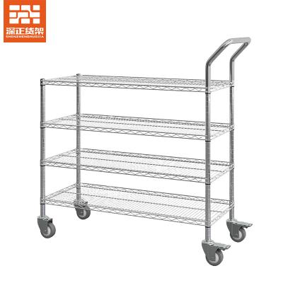 China Adjustable Silver Corrosion Protection Metal Wire Storage Rack Metal Wire Shelving Unit Storage Shelves for sale