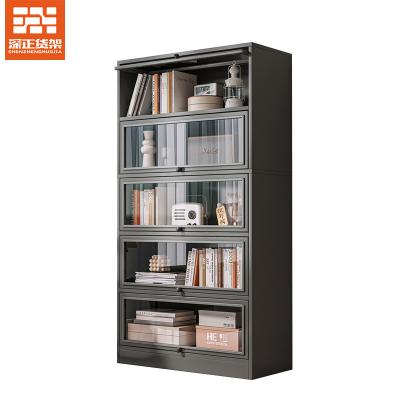 China Modern Stylish Convertible Bookcase Shelf With Doors And Storage Used For Living Room Home Office for sale