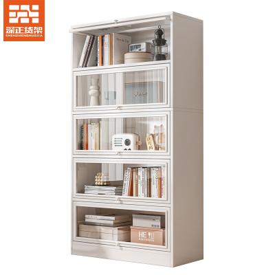 China Home Furniture Convertible Industrial Style Book Case Shelves Storage Cube Floor Modern Bookcase for sale