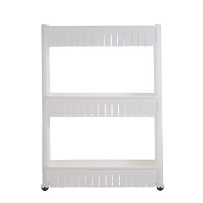 China Unit Stored Mobile Shelving Organizer with 3 Large Storage Baskets for sale