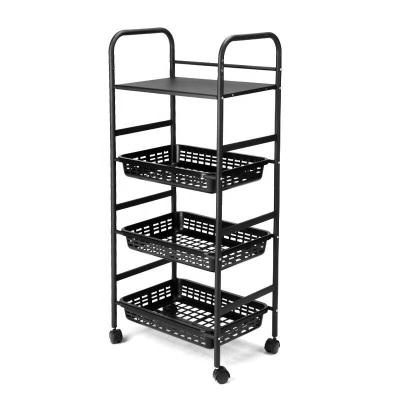 China Traditional Heavy Duty Metal Plastic Storage Rack Organizer Metal Corner Shelf for Kitchen Living Room Laundry Office Bathroom for sale