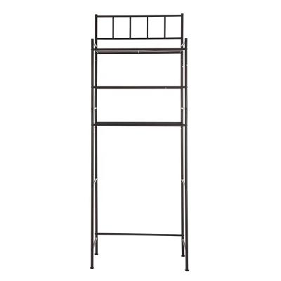 China Traditional Finished Toilet Shelf Bathroom Storage Rack Tidy Oragniser Trolley Towel Rack 160cm for sale