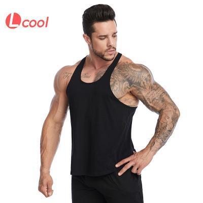 China QUICK DRY Mens Tank Vest Cotton Private Label Lcool Tank Vest Gym Workout Tank Tops Sleeveless Oversized Shirts for sale