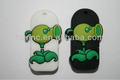 China Silkscreen Plants vs. Zombies Cartoon Silicone USB Flash Drives for sale