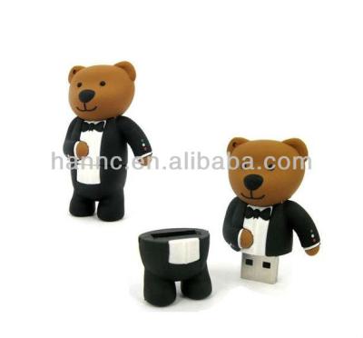 China Cute Funny Silkscreen Teddy Bear Cartoon Shape USB Memory Stick for sale