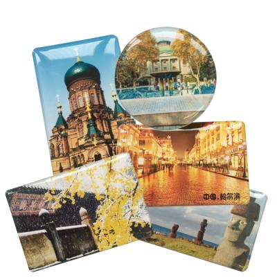 China Shape Rectangle Shape Resin Dome 3D Souvenir Custom Printing High Quality Fridge Magnet for sale