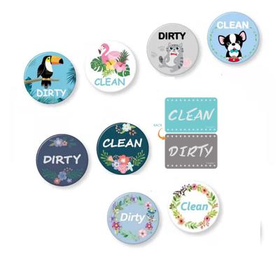 China Shape New Custom Design Funny Clean Dirty Dishwasher Indicator Sign Magnet for sale