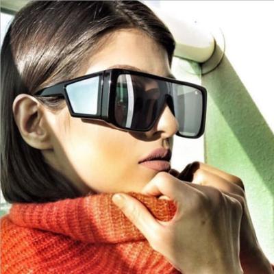 China Anti UV400 square frame fashion sunglasses Europe and the United States men's and women's large glass tide square border running for sale