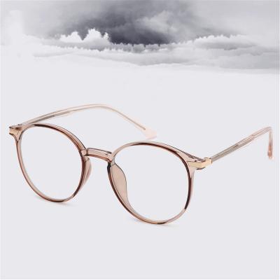 China Women's Full-Optic-Glass-Frame Optical Frame TR90 Women's and Men's Prescription Eyeglasses Women Round Vintage Blue Light for sale