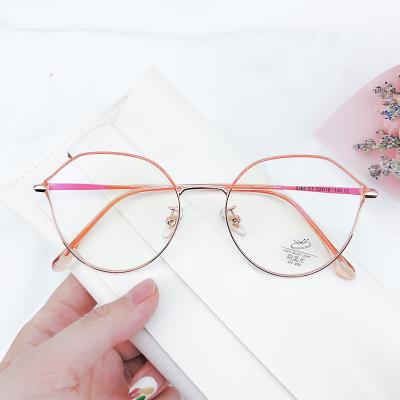 China Optical Frame Optical Glasses Sight Men's Vintage Around Myopia Prescription Optical Glasses Eyewear Female Oval Eyewear New Women Retro for sale