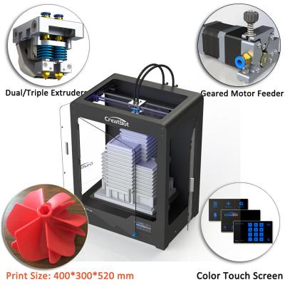 China CreatBot DE Plus Multi Farbe3d Maß des Drucker-automatisches Grad-400*300*520 Millimeter zu verkaufen