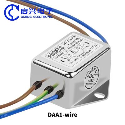 Chine DAA1 10A filtrage par EMI ligne électrique filtrage par EMI fabricant de filtrage par bruit monophasé AC 110VAC-250VAC 3A 6A 10A filtrage par EMI 16a à vendre