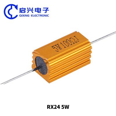 China Wirewound Resistor 5W 100ohm met Gold Aluminium Shell Te koop