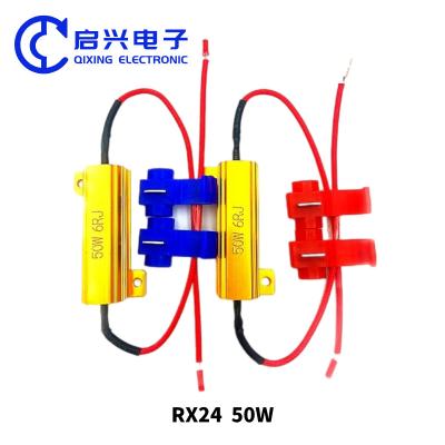 China Gold Aluminum Shell Wirewound Resistor for Car LED Lights with Stable Performance for sale