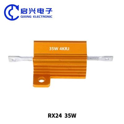 China High Power Wirewound Resistor 25w Green Metal Aluminum Case Resistor for sale