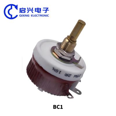 China BC1 Porcelain Disk Variable Resistor with Customizable Ceramic Materials 25W 50W 100W for sale