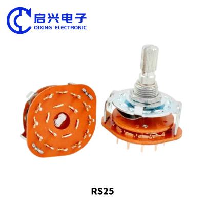 Cina 2pcs RS25 Selettore rotativo Interruttore 1 Polo 11 Posizione 500V AC 1 MIN in vendita