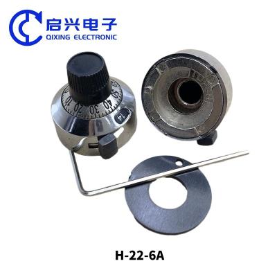 China Digital dial H-23-6A metal knob for 3590S potentiometer aluminum volume knob d Shaft 6mm 15 TURN with counting dial for sale