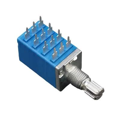 China 9mm 4 Gang 12pins Potentiometer mit LED-Lichtdämpfung Rotationspotentiometer Automotive Encoder zu verkaufen