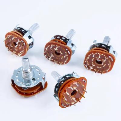 China 2pcs RS25 Rotary Selector Switch 1 Pole 11 Position 500V AC 1 MIN for sale