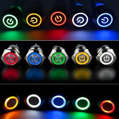 China Stainless Steel Button Material Waterproof Light Switch for Lightless Pushbutton Switch and Flat Buttons for sale